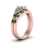 Load image into Gallery viewer, celtic-marquise-cut-diamond-wedding-ring-set-with-emerald-in-rose-gold-FDENS2255B1MQGEMGRANGLE2-NL-RG_371635f2-eae9-4be9-8a03-ae6112a54a77?v=1757056989
