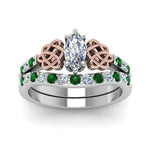 Load image into Gallery viewer, celtic-marquise-cut-diamond-wedding-ring-set-with-emerald-in-white-gold-FDENS2255B1MQGEMGRANGLE5-NL-WG_a9ed93e4-7204-459d-b763-8b2f4316c0d3?v=1757056989
