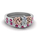 Load image into Gallery viewer, celtic-marquise-cut-diamond-wedding-ring-set-with-pink-sapphire-in-white-gold-FDENS2255B1MQGSADRPI-NL-WG_d071ab05-7b38-4533-afc7-6b9ae7181e69?v=1757056989
