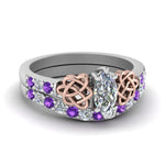 Load image into Gallery viewer, celtic-marquise-cut-diamond-wedding-ring-set-with-violet-topaz-in-white-gold-FDENS2255B1MQGVITO-NL-WG_04e8cefd-3c83-4711-bd14-22ccfe551d8a?v=1757056990
