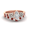 Load image into Gallery viewer, celtic-marquise-cut-ruby-wedding-ring-set-in-rose-gold-fdens2255mqgrudrsleep-nl-rg-ws1.jpg