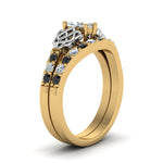 Load image into Gallery viewer, celtic-marquise-cut-wedding-ring-set-with-black-diamond-in-yellow-gold-FDENS2255B1MQGBLACKANGLE2-NL-YG_eb834cf3-338b-4309-90fb-70b0c5a0935e?v=1757056990
