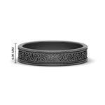 Load image into Gallery viewer, celtic-mens-gold-band-rings-in-black-gold-fdm9861-nl-bg-hw