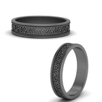 Load image into Gallery viewer, celtic-mens-gold-band-rings-in-black-gold-fdm9861angle3-nl-bg