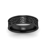 Load image into Gallery viewer, celtic-mens-wedding-ring-in-black-gold-fdm8569bangle5-nl-bg
