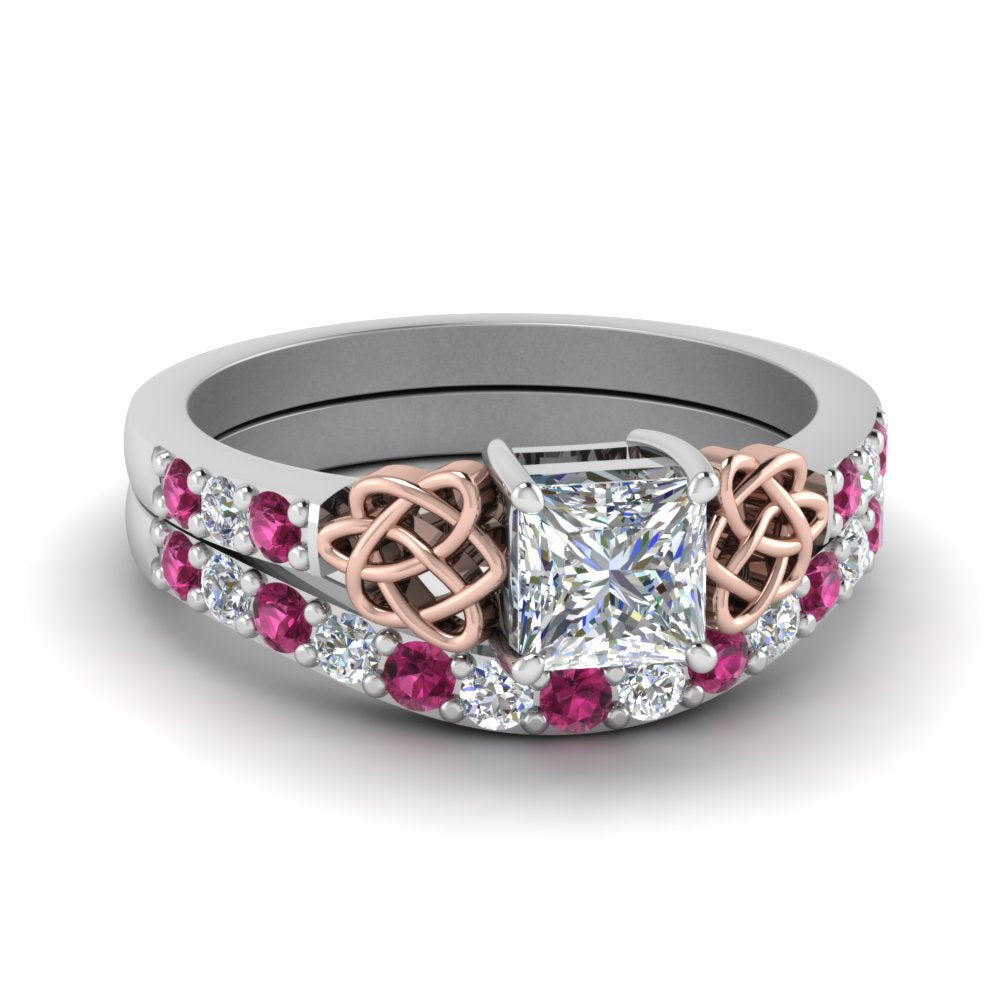 celtic-princess-cut-diamond-wedding-ring-set-with-pink-sapphire-in-white-gold-FDENS2255B1PRGSADRPI-NL-WG?v=1757056920