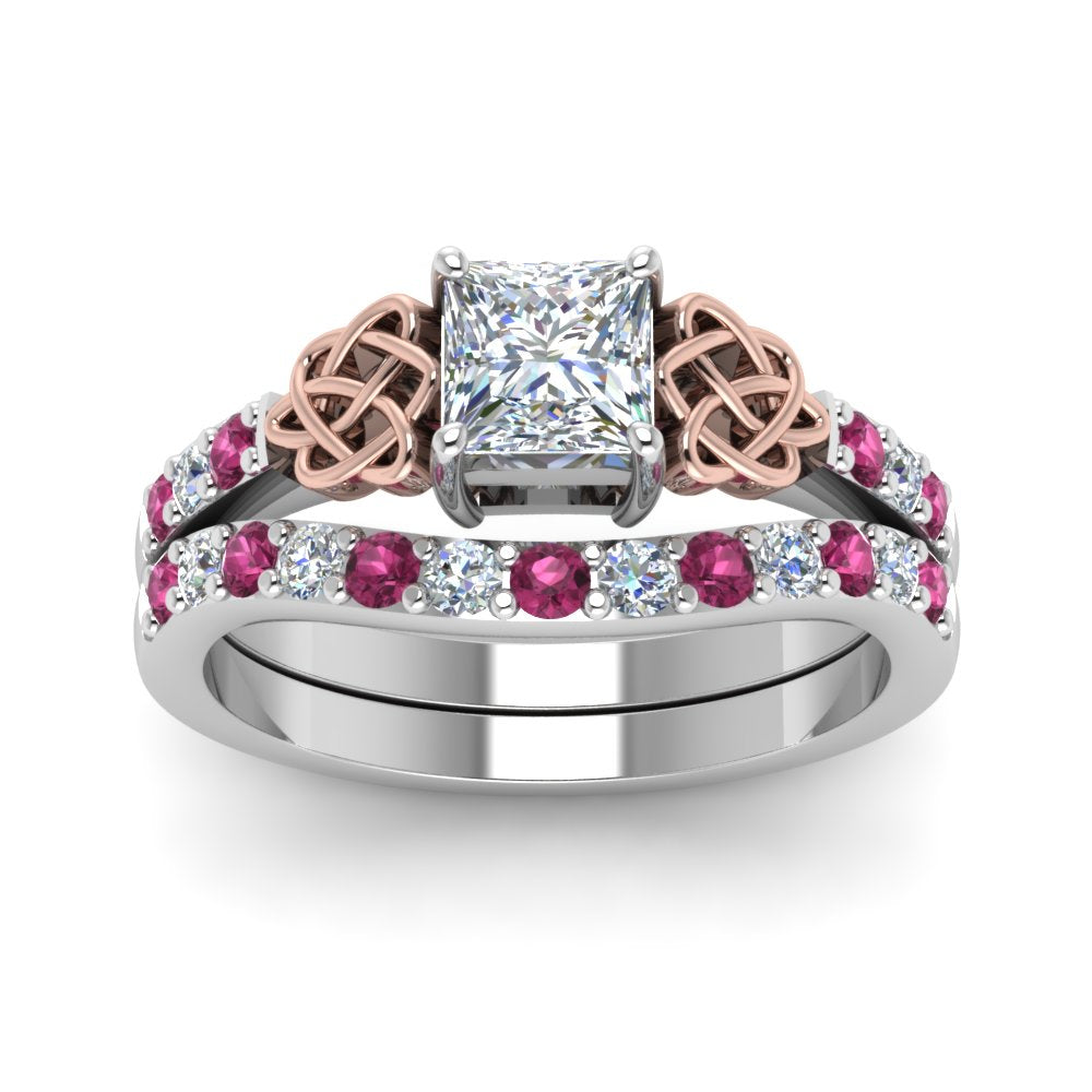 celtic-princess-cut-diamond-wedding-ring-set-with-pink-sapphire-in-white-gold-FDENS2255B1PRGSADRPIANGLE5-NL-WG?v=1757056920