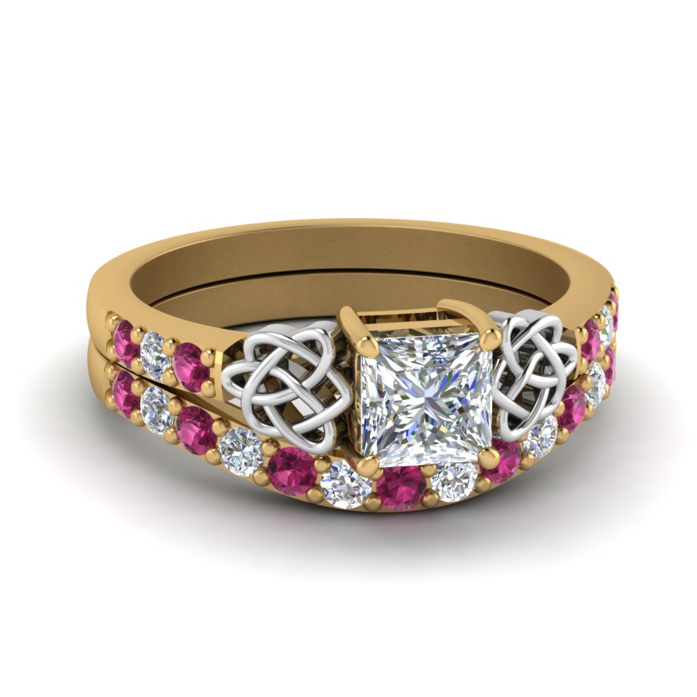celtic-princess-cut-diamond-wedding-ring-set-with-pink-sapphire-in-yellow-gold-FDENS2255B1PRGSADRPI-NL-YG?v=1757056921