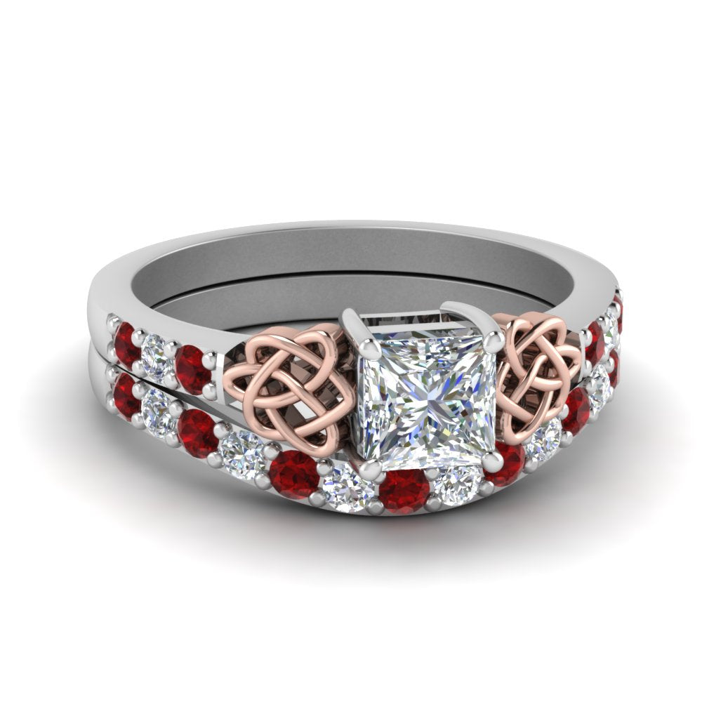 celtic-princess-cut-diamond-wedding-ring-set-with-ruby-in-white-gold-FDENS2255B1PRGRUDR-NL-WG?v=1757056921