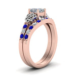 Load image into Gallery viewer, celtic-princess-cut-diamond-wedding-ring-set-with-sapphire-in-rose-gold-FDENS2255B1PRGSABLANGLE2-NL-RG_619fae7d-3073-4500-93bd-5f001f400b78?v=1757057000
