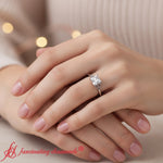 Load image into Gallery viewer, celtic-solitaire-engagement-ring-white-gold-fdens8541r-model
