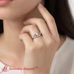 Load image into Gallery viewer, celtic-two-tone-ring-and-matching-band-white-gold-fdens2255ws4-model
