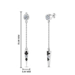 Load image into Gallery viewer, chain-drop-dangle-earring-with-black-diamond-in-white-gold-FDEAR8456GBLACKANGLE1-NL-WG
