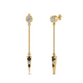 Thumbnail 88 - chain-drop-dangle-earring-with-black-diamond-in-yellow-gold-FDEAR8456GBLACKANGLE1-NL-YG