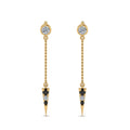 Thumbnail 87 - chain-drop-dangle-earring-with-black-diamond-in-yellow-gold-FDEAR8456GBLACKANGLE1-NL-YG