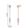 Thumbnail 9 - chain-drop-diamond-dangle-earring-in-rose-gold-FDEAR8456ANGLE1-NL-RG