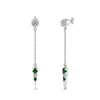 Load image into Gallery viewer, chain-drop-diamond-dangle-earring-with-emerald-in-white-gold-FDEAR8456GEMGRANGLE1-NL-WG