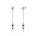 Thumbnail 56 - chain-drop-diamond-dangle-earring-with-emerald-in-white-gold-FDEAR8456GEMGRANGLE1-NL-WG