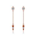 Thumbnail 19 - chain-drop-diamond-dangle-earring-with-orange-sapphire-in-rose-gold-FDEAR8456GSAORANGLE1-NL-RG