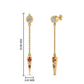 Thumbnail 77 - chain-drop-diamond-dangle-earring-with-orange-sapphire-in-yellow-gold-FDEAR8456GSAORANGLE1-NL-YG