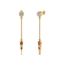 Thumbnail 76 - chain-drop-diamond-dangle-earring-with-orange-sapphire-in-yellow-gold-FDEAR8456GSAORANGLE1-NL-YG