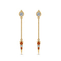 Thumbnail 75 - chain-drop-diamond-dangle-earring-with-orange-sapphire-in-yellow-gold-FDEAR8456GSAORANGLE1-NL-YG