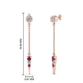 Thumbnail 17 - chain-drop-diamond-dangle-earring-with-pink-sapphire-in-rose-gold-FDEAR8456GSADRPIANGLE1-NL-RG