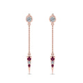 Thumbnail 15 - chain-drop-diamond-dangle-earring-with-pink-sapphire-in-rose-gold-FDEAR8456GSADRPIANGLE1-NL-RG