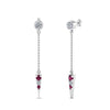 Load image into Gallery viewer, chain-drop-diamond-dangle-earring-with-pink-sapphire-in-white-gold-FDEAR8456GSADRPIANGLE1-NL-WG