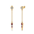 Thumbnail 72 - chain-drop-diamond-dangle-earring-with-pink-sapphire-in-yellow-gold-FDEAR8456GSADRPIANGLE1-NL-YG