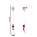 Thumbnail 25 - chain-drop-diamond-dangle-earring-with-ruby-in-rose-gold-FDEAR8456GRUDRANGLE1-NL-RG