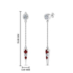 Load image into Gallery viewer, chain-drop-diamond-dangle-earring-with-ruby-in-white-gold-FDEAR8456GRUDRANGLE1-NL-WG
