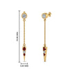 Load image into Gallery viewer, chain-drop-diamond-dangle-earring-with-ruby-in-yellow-gold-FDEAR8456GRUDRANGLE1-NL-YG