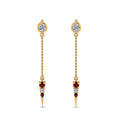 Thumbnail 79 - chain-drop-diamond-dangle-earring-with-ruby-in-yellow-gold-FDEAR8456GRUDRANGLE1-NL-YG