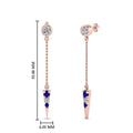 Thumbnail 13 - chain-drop-diamond-dangle-earring-with-sapphire-in-rose-gold-FDEAR8456GSABLANGLE1-NL-RG
