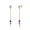Thumbnail 12 - chain-drop-diamond-dangle-earring-with-sapphire-in-rose-gold-FDEAR8456GSABLANGLE1-NL-RG