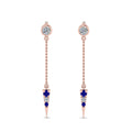 Thumbnail 11 - chain-drop-diamond-dangle-earring-with-sapphire-in-rose-gold-FDEAR8456GSABLANGLE1-NL-RG