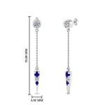 Load image into Gallery viewer, chain-drop-diamond-dangle-earring-with-sapphire-in-white-gold-FDEAR8456GSABLANGLE1-NL-WG

