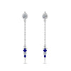Load image into Gallery viewer, chain-drop-diamond-dangle-earring-with-sapphire-in-white-gold-FDEAR8456GSABLANGLE1-NL-WG