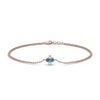 Load image into Gallery viewer, chain-four-daimond-stacking-bracelet-with-blue-topaz-in-FDBRC9628GICBLTOANGLE2-NL-RG