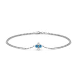 Load image into Gallery viewer, chain-four-daimond-stacking-bracelet-with-blue-topaz-in-FDBRC9628GICBLTOANGLE2-NL-WG
