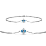 Load image into Gallery viewer, chain-four-daimond-stacking-bracelet-with-blue-topaz-in-FDBRC9628GICBLTOANGLE2-NL-WG
