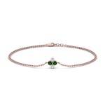 Load image into Gallery viewer, chain-four-daimond-stacking-bracelet-with-emerald-in-FDBRC9628GEMGRANGLE2-NL-RG
