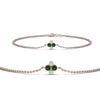 Load image into Gallery viewer, chain-four-daimond-stacking-bracelet-with-emerald-in-FDBRC9628GEMGRANGLE2-NL-RG