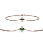 Load image into Gallery viewer, chain-four-daimond-stacking-bracelet-with-emerald-in-FDBRC9628GEMGRANGLE2-NL-RG
