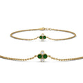 Thumbnail 2 - chain-four-daimond-stacking-bracelet-with-emerald-in-FDBRC9628GEMGRANGLE2-NL-YG