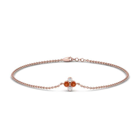chain-four-daimond-stacking-bracelet-with-orange-sapphire-in-FDBRC9628GSAORANGLE2-NL-RG