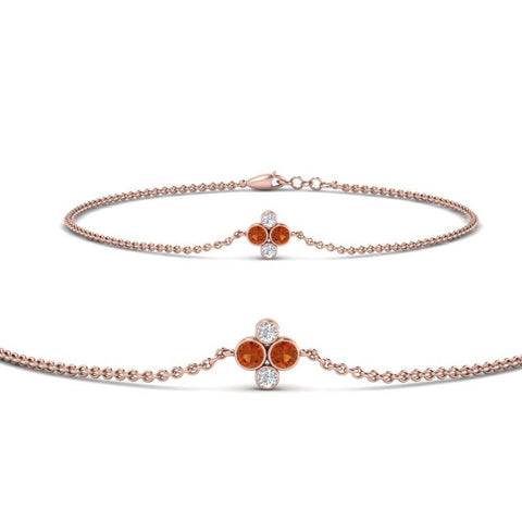 chain-four-daimond-stacking-bracelet-with-orange-sapphire-in-FDBRC9628GSAORANGLE2-NL-RG