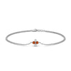 Load image into Gallery viewer, chain-four-daimond-stacking-bracelet-with-orange-sapphire-in-FDBRC9628GSAORANGLE2-NL-WG