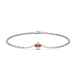 Load image into Gallery viewer, chain-four-daimond-stacking-bracelet-with-orange-sapphire-in-FDBRC9628GSAORANGLE2-NL-WG
